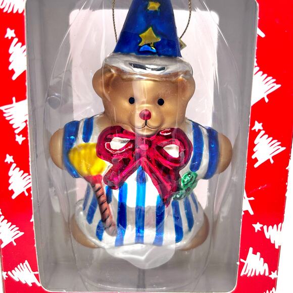Holiday Expressions Old World Glass Ornament Magical Bear Schwarzwald Collection - Picture 2 of 5
